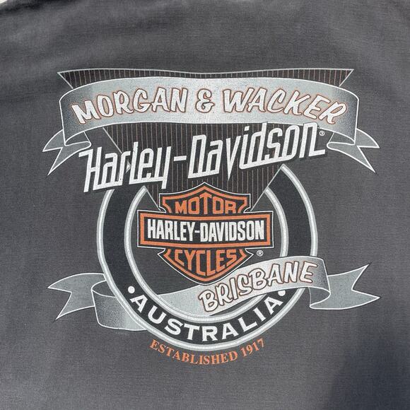 Vintage 1992 Harley Davidson Australia Double Sided Graphic T Shirt Men’s Large - Picture 4 of 6